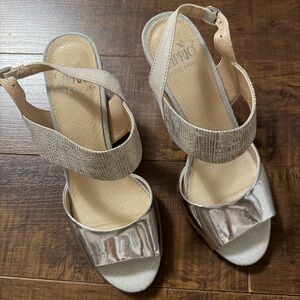 Silver Sandal Heels
